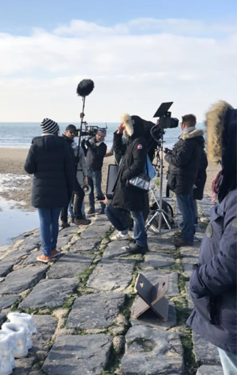 Maquillage pour le tournage du film "Miss"